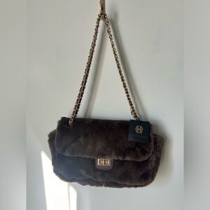 HoH1960 Viral Brown Faux Fur Shoulder Bag
